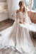 Long Sleeves Off Shoulder Wedding Dressesm Princess Boho A-line Wedding Dresses DM1946