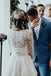 Boho Ivory Chiffon 3/4 Sleeves Two Piece Cheap Wedding Dress DMN88