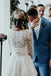Boho Ivory Chiffon 3/4 Sleeves Two Piece Cheap Wedding Dress DMN88