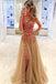 Charming A Line V-Neck Long Prom Dress Formal Evening Dresses DM125