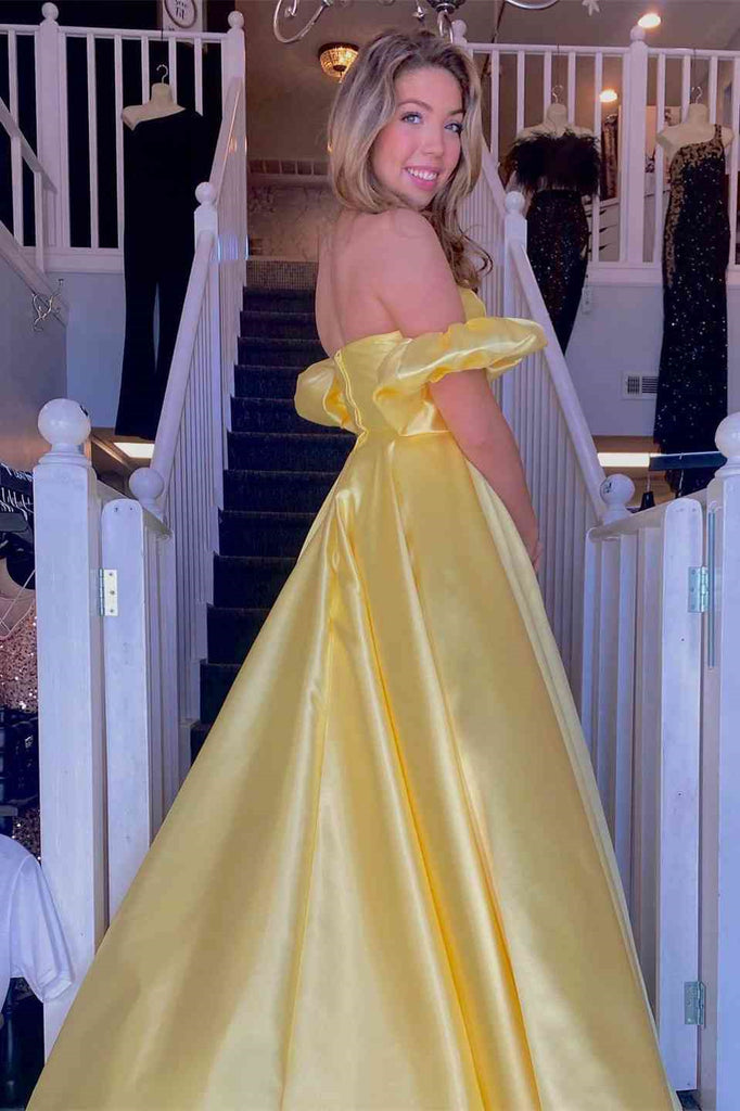 Red Strapless A-Line Satin Long Prom Dress with Detachable Sleeves DMP280