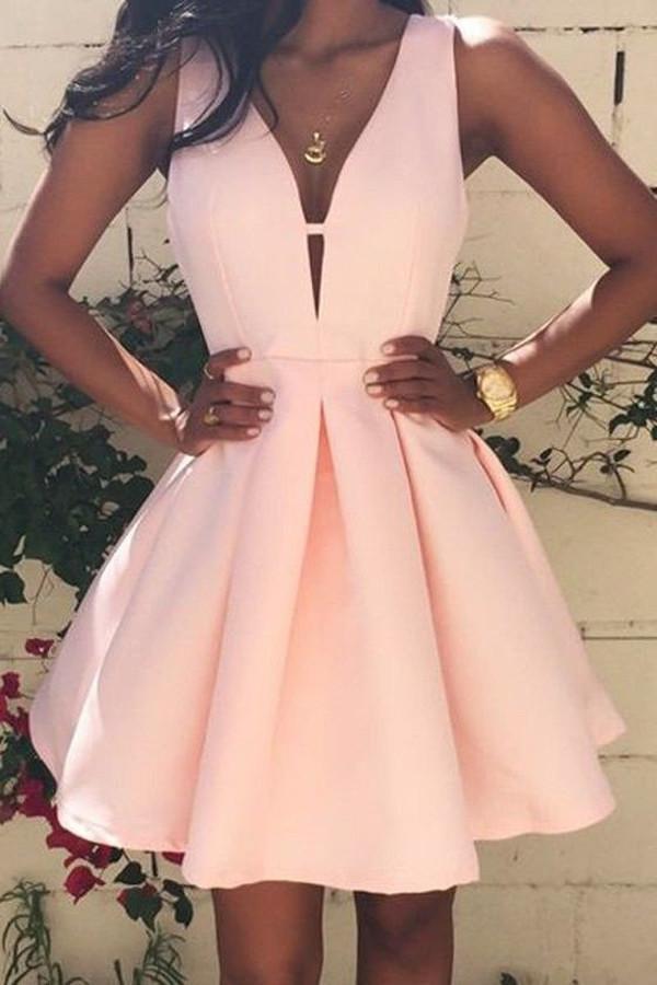 Pink Cute Homecoming dress,Short Prom Dress,Party Dress for Girls Demodresses Pink Cute Homecoming dress,Short Prom Dress,Party Dress for Girls Demodresses