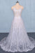 A Line Spaghetti Straps Long Elegant Wedding Dresses With Lace DMQ11