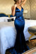 Beautiful Prom Dress,Mermaid  Prom Dresses,V Neck Evening Dress,Royal Blue Prom Dresses,Sexy Prom Gown