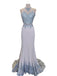 Lace Appliqued 2 Pieces Mermaid Sweep Train Prom Dresses,Senior Prom stunning Dress DM178
