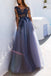  Charming Prom Dress,Long Sleeve Prom Dress,Appliques Prom Dresses,Sexy Prom Dress,See Though Evening Dress,Blue Prom Dresses