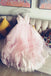 simple prom dress,spaghetti straps prom gown,tulle wedding gown,pink prom dress, pink wedding dress,v neck bridal dress