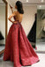 Modest A-Line Round Neck Backless Sweep Train Lace Prom Dress with Appliques DM963