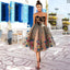 Sweetheart Butterfly Lace Tulle Knee length Ball Gown Homecoming Dress,Graduation Dresses DMC9