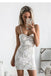 Sexy Sheath Spaghetti Straps Mini Sleeveless Ivory Lace Homecoming Dress DMB39