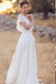 Charming A-Line Ivory  V-Neck Chiffon Wedding Dresses,Cheap Bridal Dress DMJ5