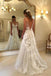 Elegant A-line V-neck Tulle Floor Length Wedding Dresses With Lace Appliques DMC94