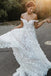 A-Line Off-the-Shoulder Boho Wedding Dress with Appliques DML58